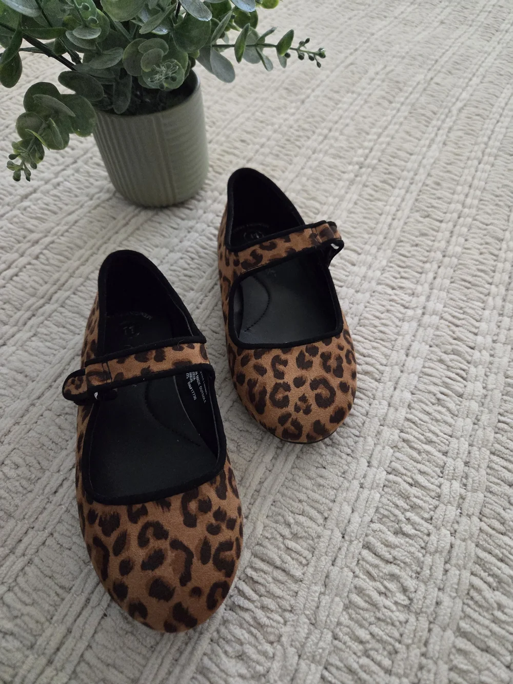 Cat & Jack Girls Leopard Print Mary Janes - Brown/Black
